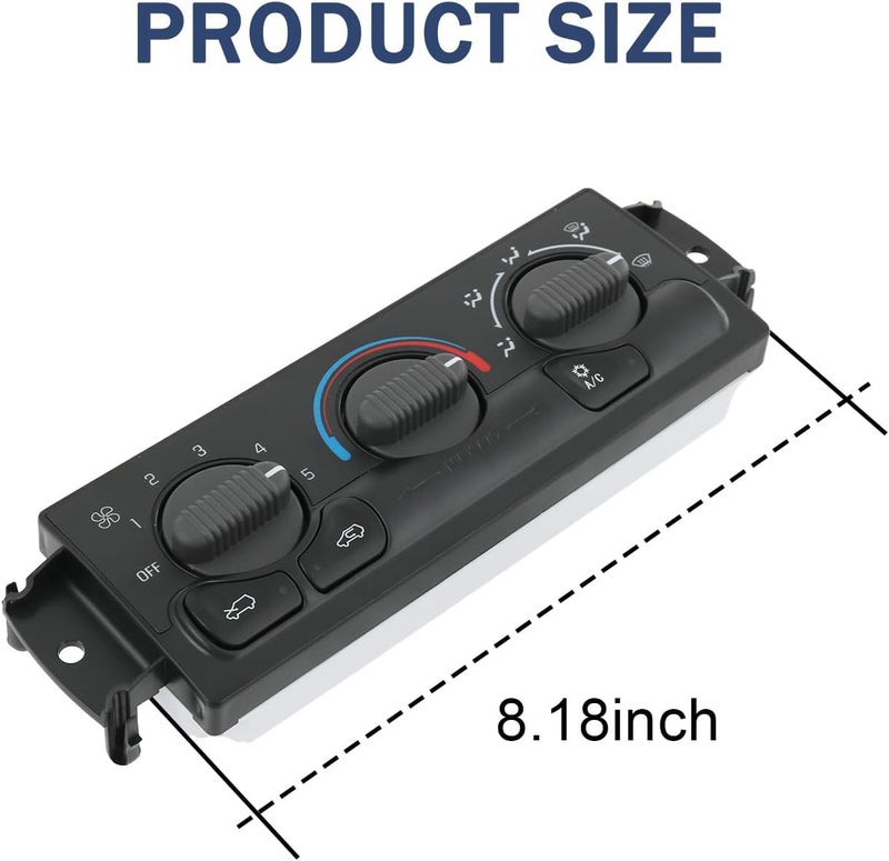 DICMIC Front A/C Heater Climate Control Module Compatible with 2002 Cadillac Escalade EXT Chevrolet Avalanche 1500 2500 1999-2002 GMC Sierra 1500 2500 Replace# 599-266, 15-72528 - Image 3